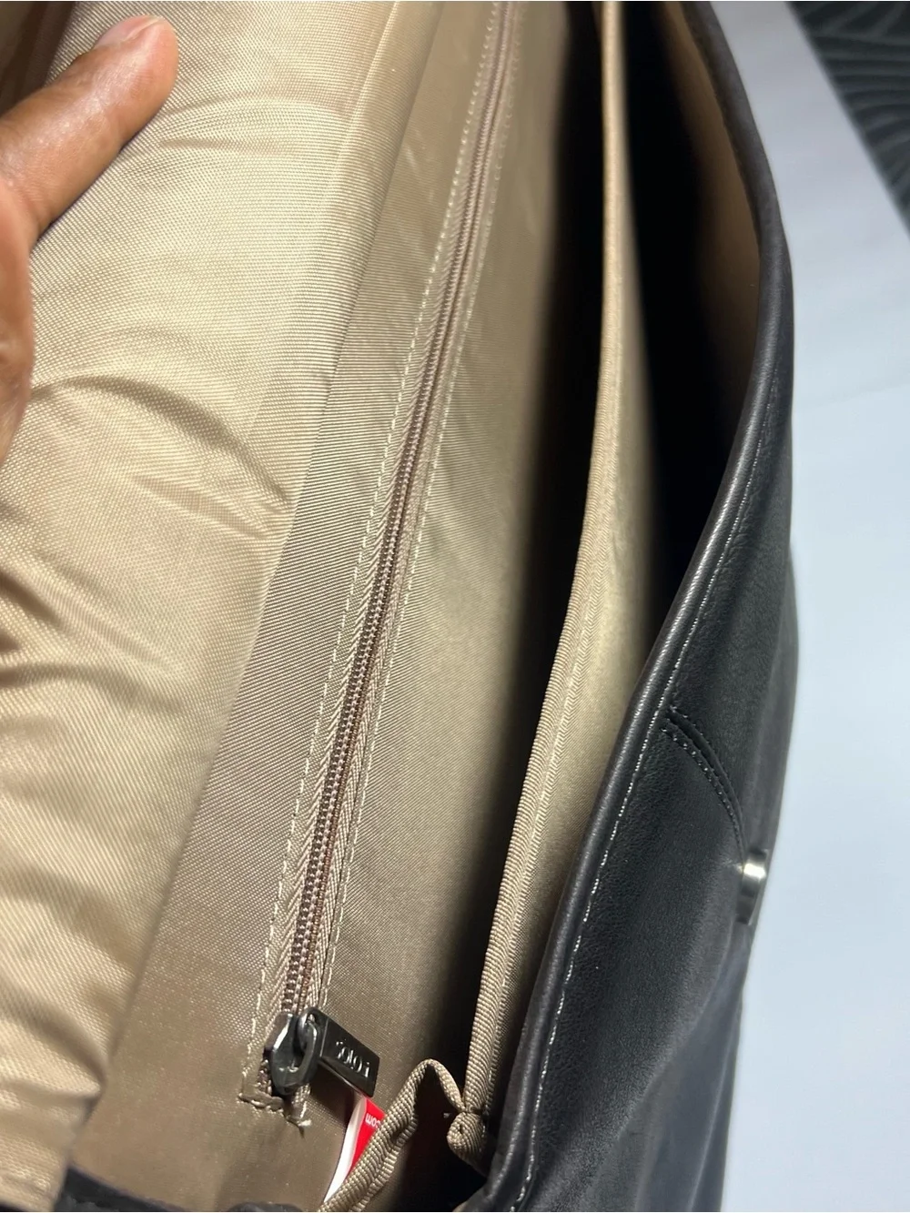 solo Black Leather Briefcase Messenger for Men